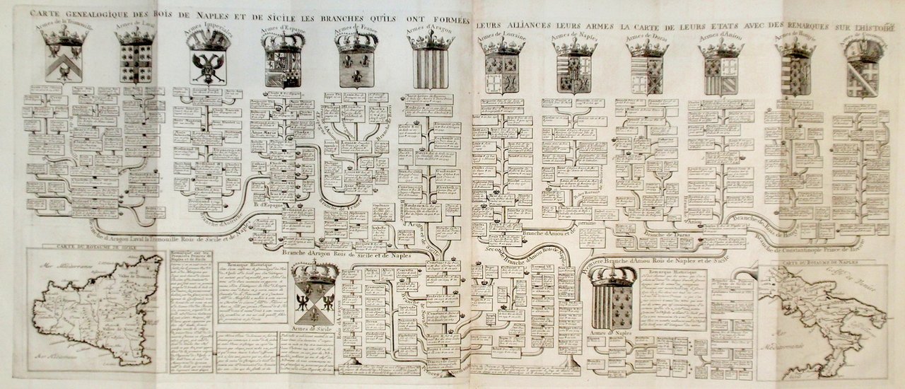 Carte genealogique des rois de Naples et de Sicile, les …