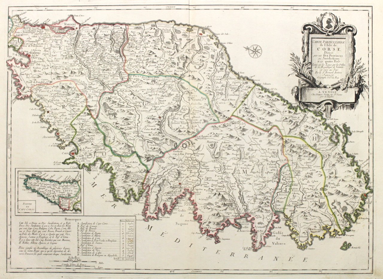 Carte particuliere de l'isle de Corse.