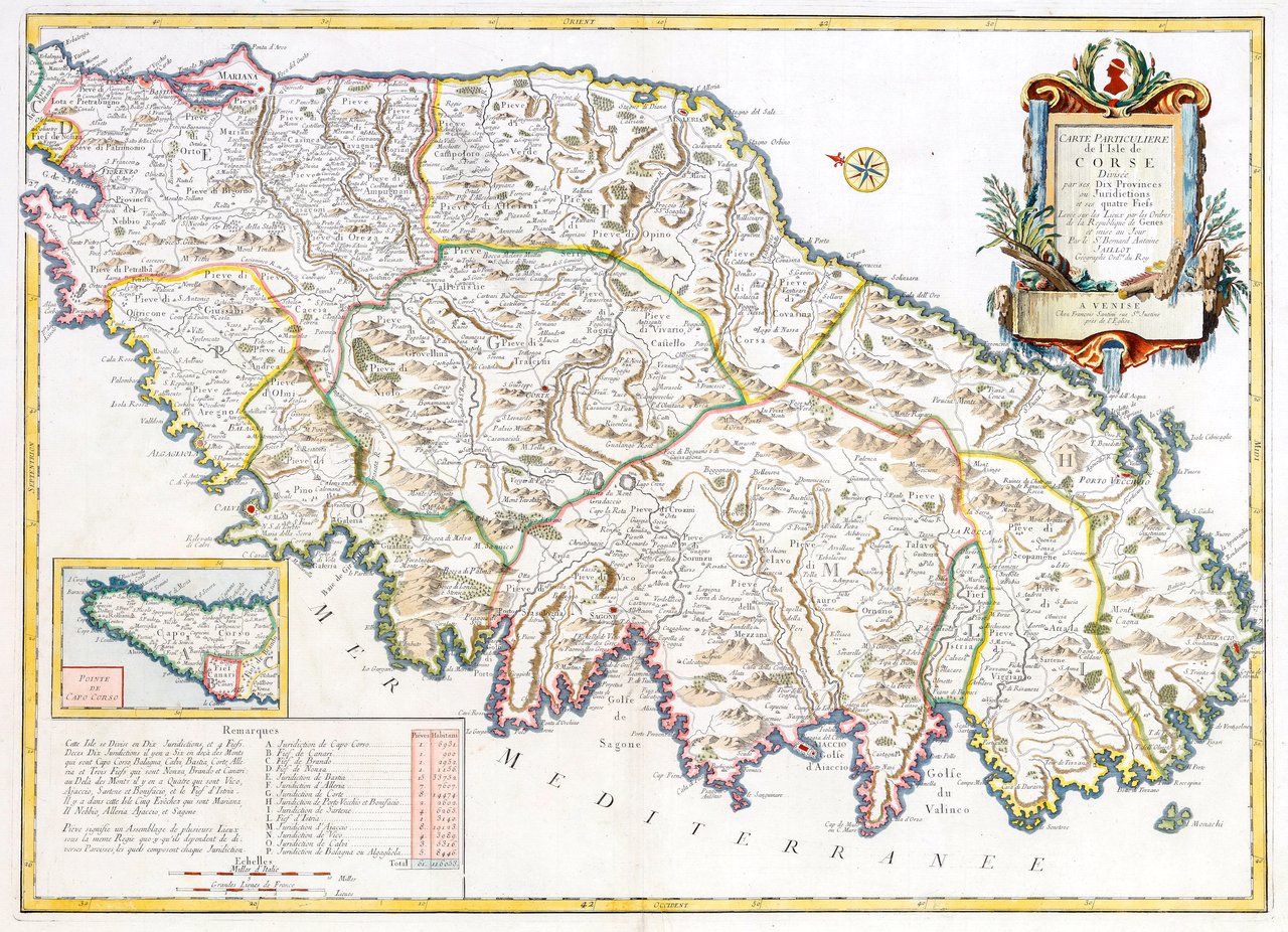Carte particuliere de l’isle de Corse divisée par ses Dix … | Immagine principale