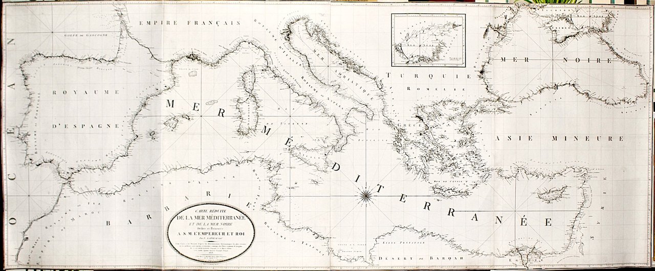 Carte réduite de la mer Méditerranée et de la mer …