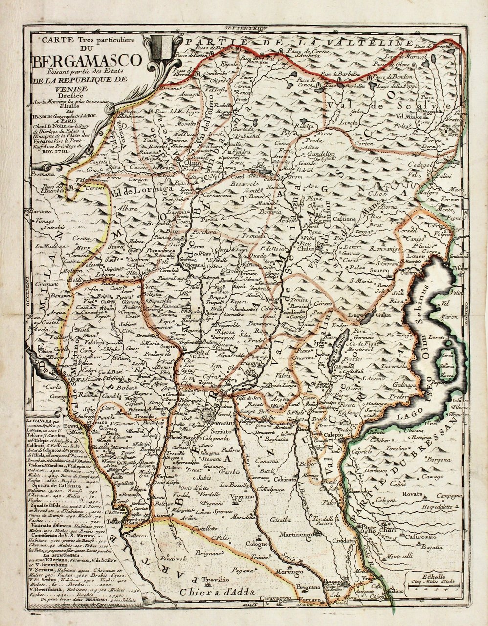 Carte tres particuliere du Bergamasco faisant partie des Etats de …