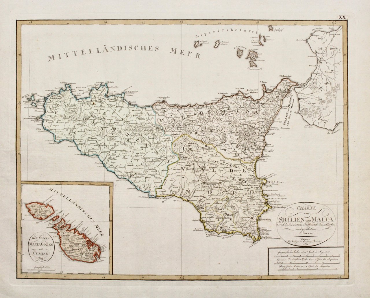 Charte von Sizilien und Malta.