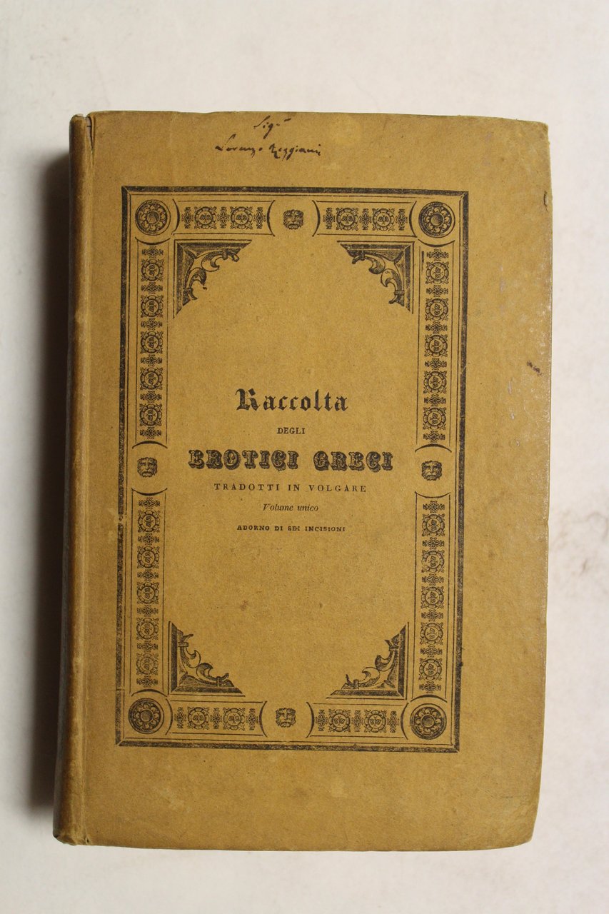 Collezione degli erotici greci tradotti in volgare