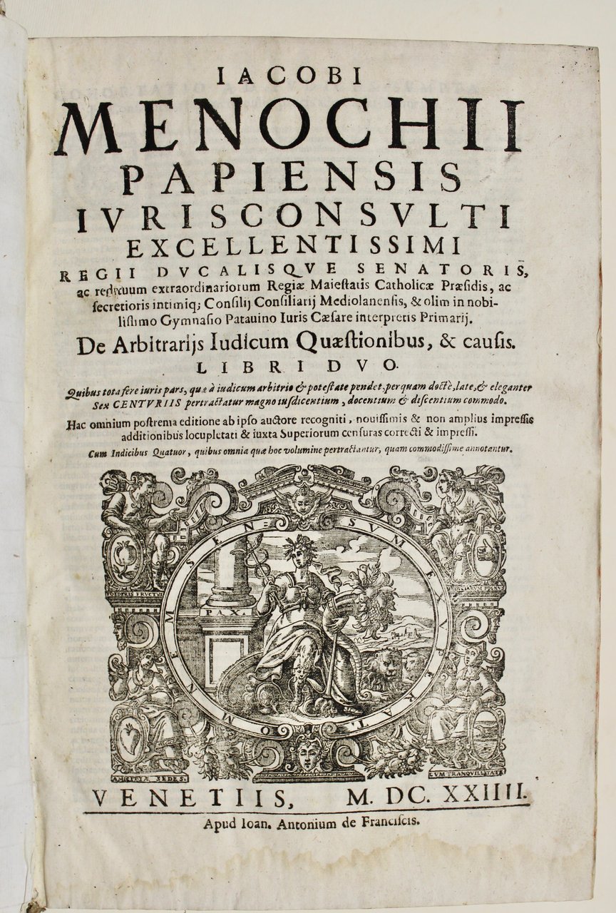 De arbitrarijs Iudicum Quaestionibus, & causis libri duo.