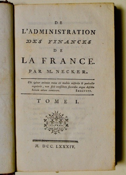 De l'administration des finances de la France…