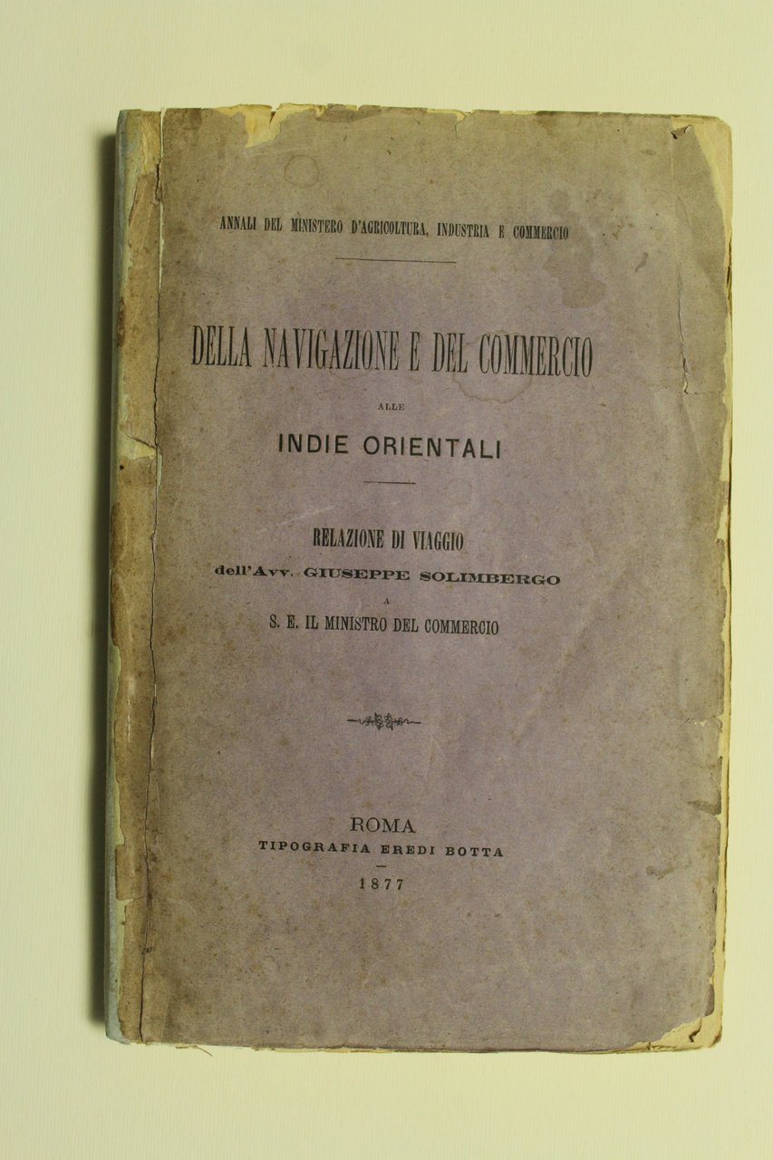 Della navigazione e del commercio alle Indie Orientali.