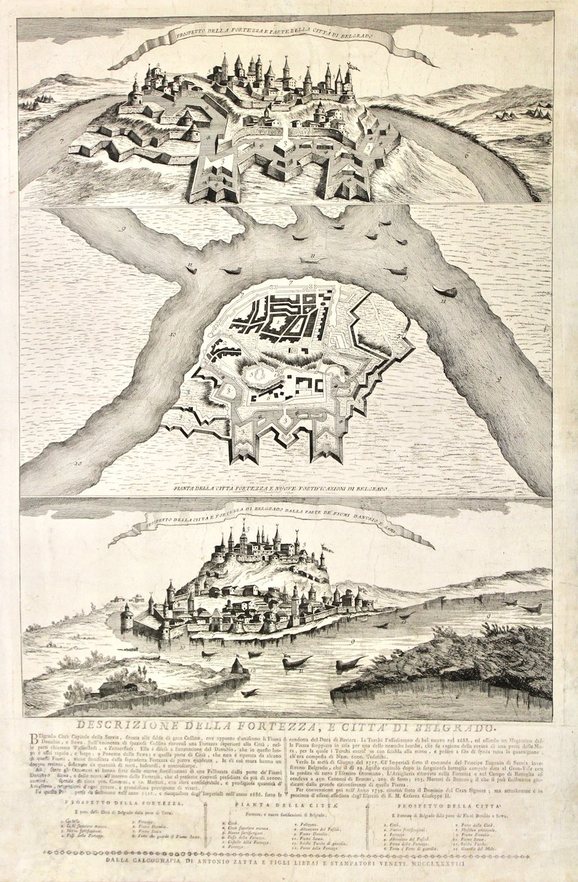 Descrizione della fortezza, e città di Belgrado.