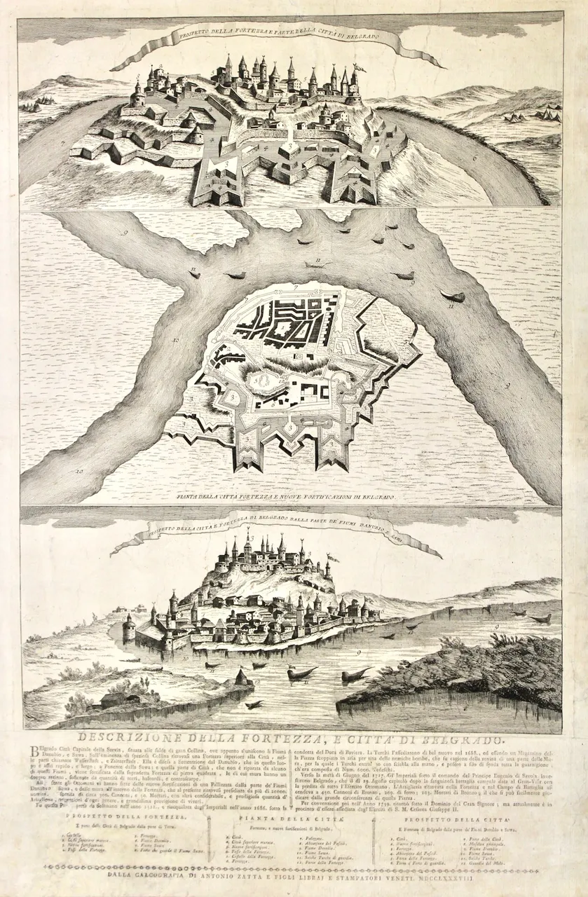 Descrizione della fortezza, e città di Belgrado. | Immagine principale
