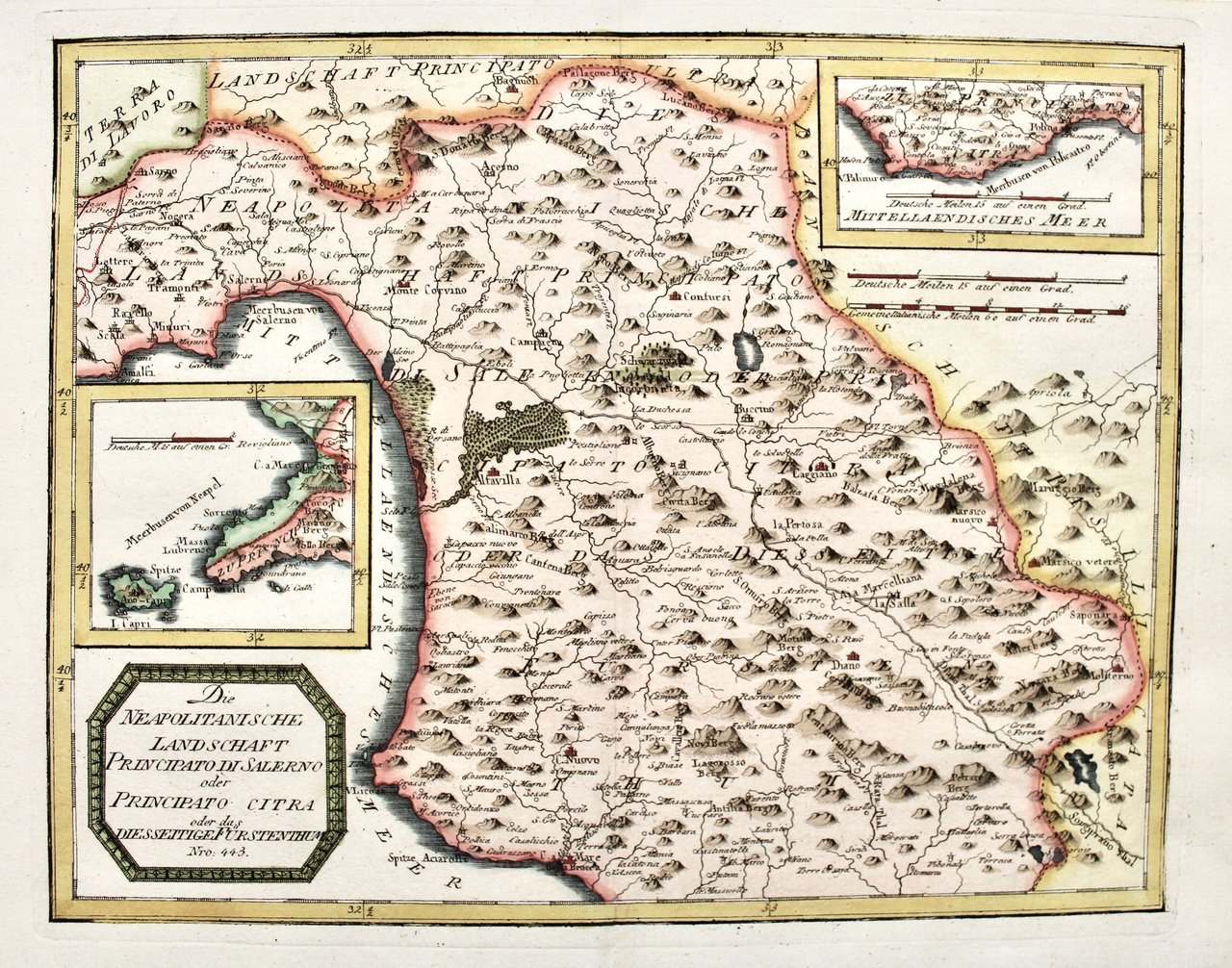 Die Neapolitanische Landschaft Principato di Salerno oder Principato Citra