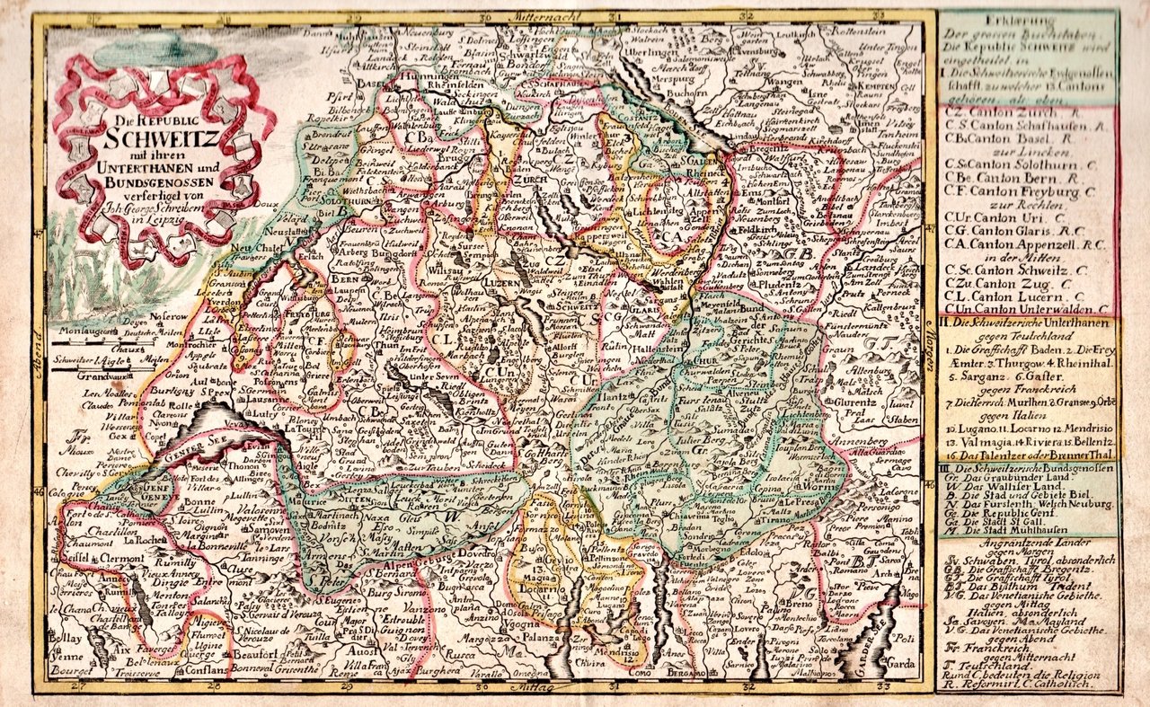 Die Republic Schweitz mit Iihrer Unterthanen und bundsgenossen