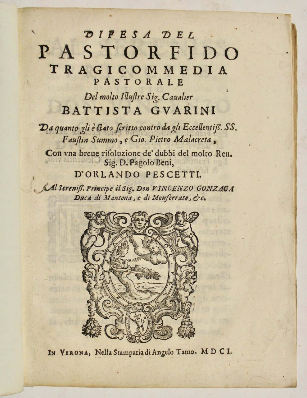 Difesa del Pastor fido tragicommedia pastorale del molto illustre sig. …