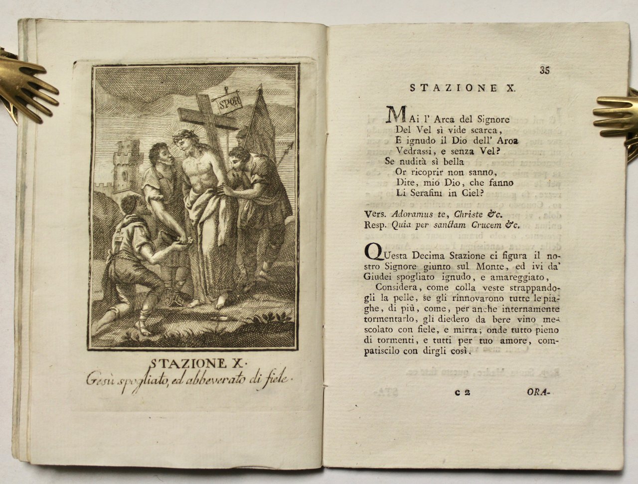 Divoto esercizio della via Crucis secondo P.P. Min. Osserv di …