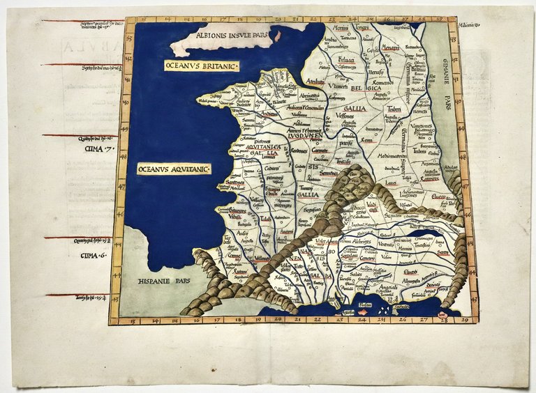 Europae Tabula tertia continet Galliam Aquitaniam Lugdunensem,Belgicam, & Narbonensem. | Immagine Gallery 2