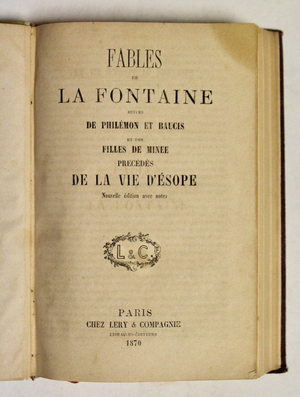 Fables suives de Philémon et Baucis et des filles de …