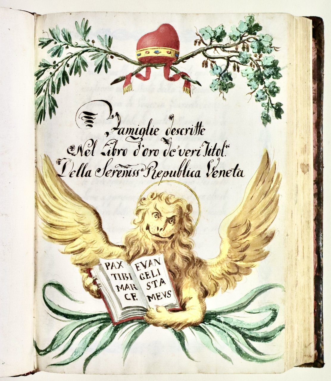 Famiglie descritte nel libro d'oro de' veri titol.ri della Sereniss.ª …