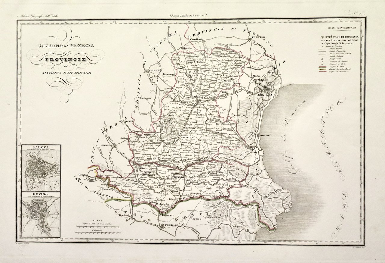 Governo di Venezia provincie di Padova e di Rovigo.