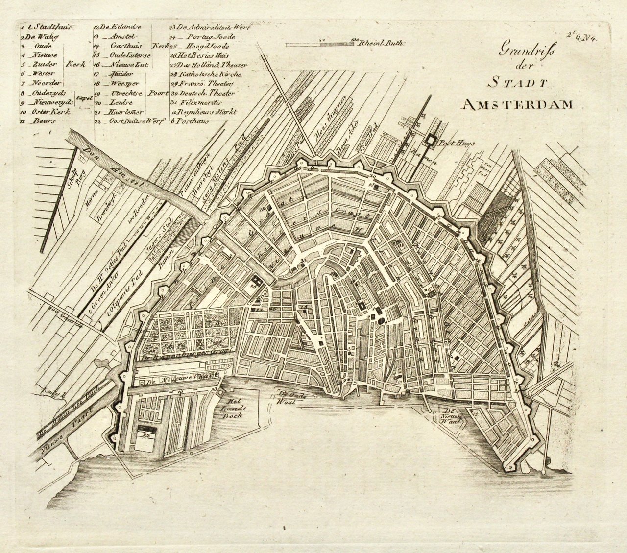 Grundriss der Stadt Amsterdam
