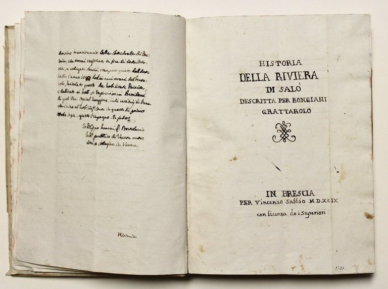 Historia della Riviera di Salò descritta per Bongiani Grattarolo (con) …