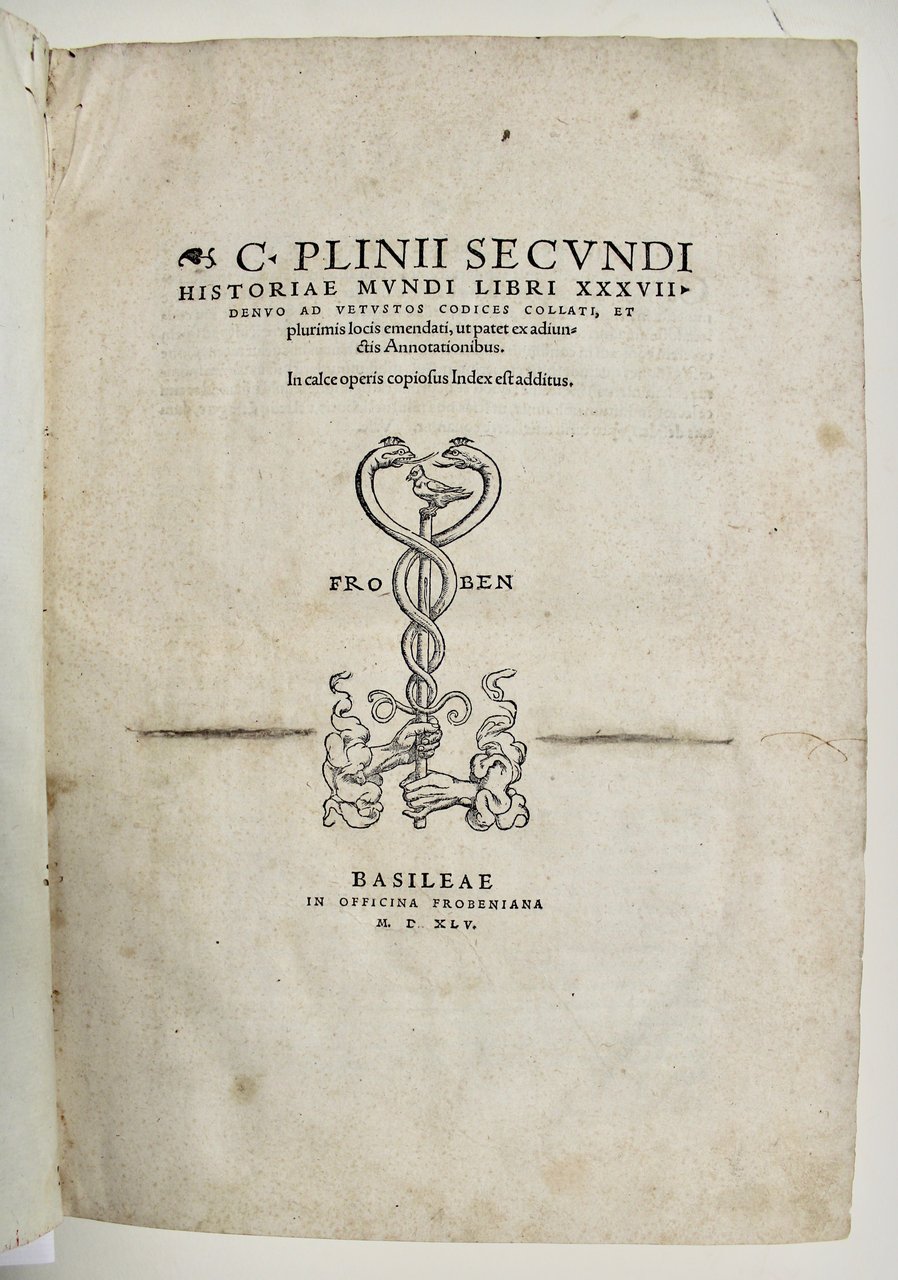Historiae mundi libri XXXVII denuo ad vetustos codices collate, etplurimis …