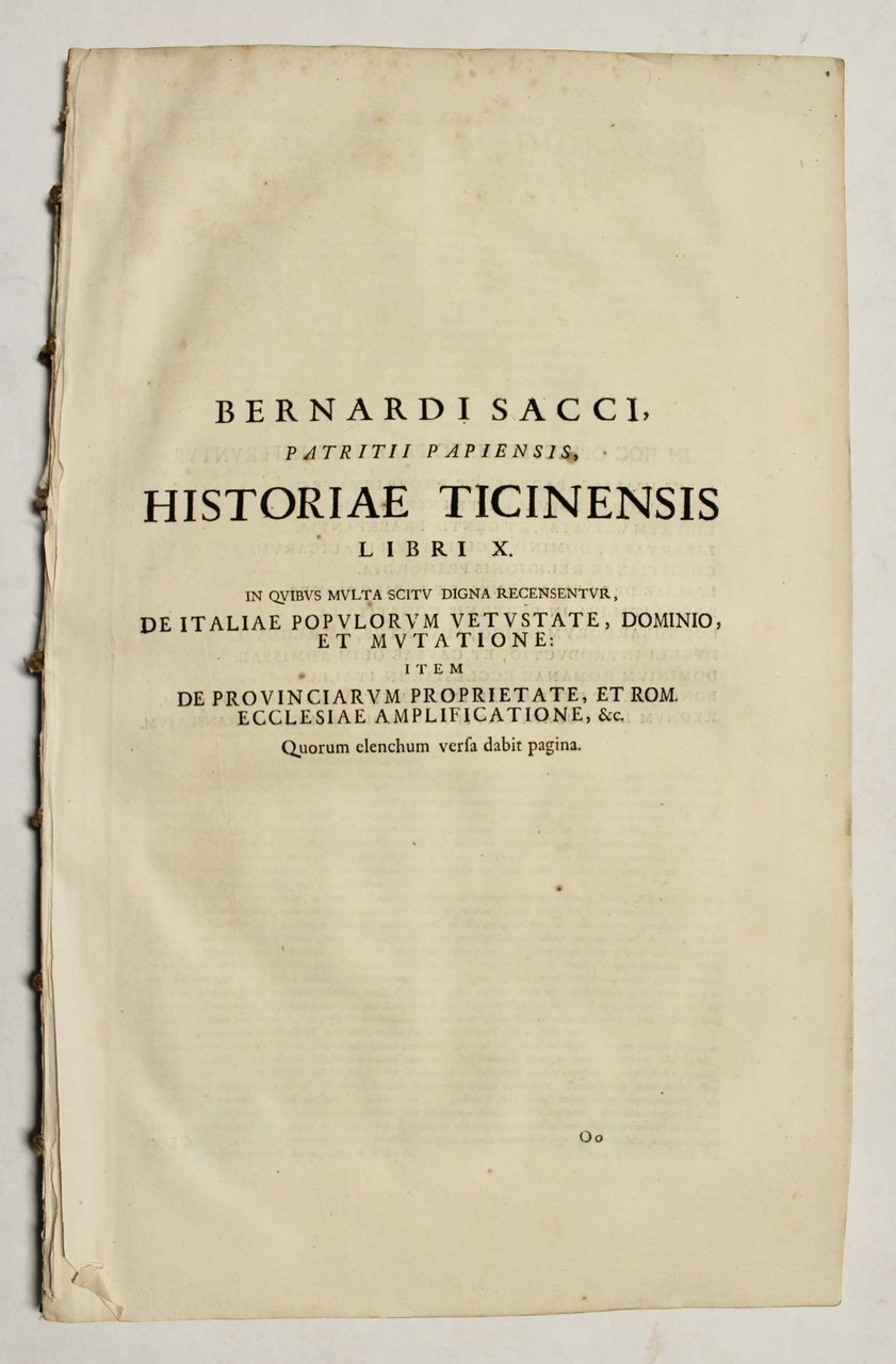 Historiae Ticinensis libi X