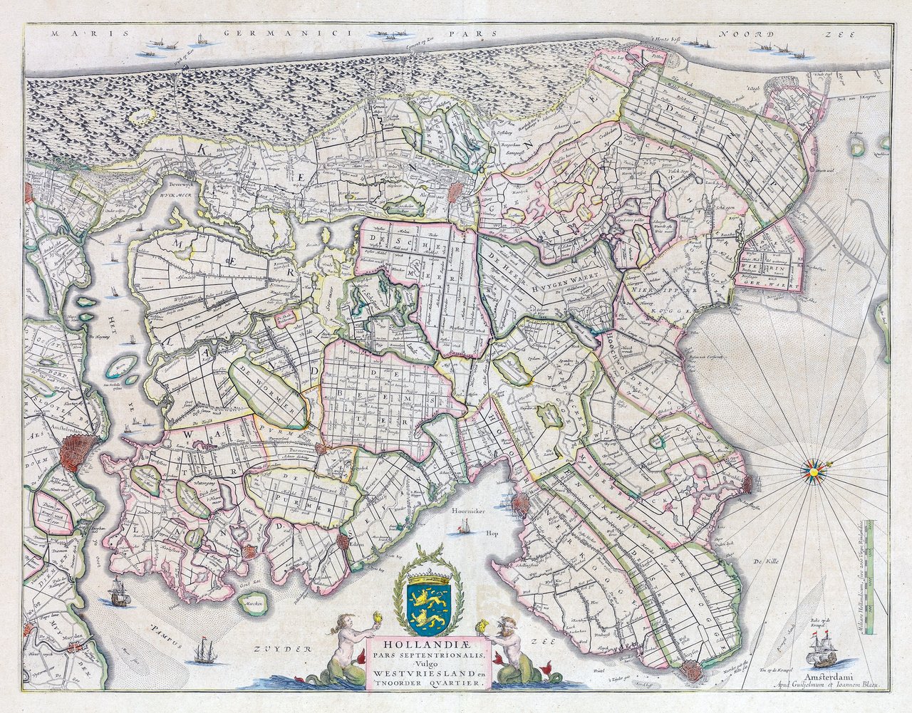 Hollandiae pars septentrionalis vulgo Westuriesland en 't noorder quartier | Immagine principale