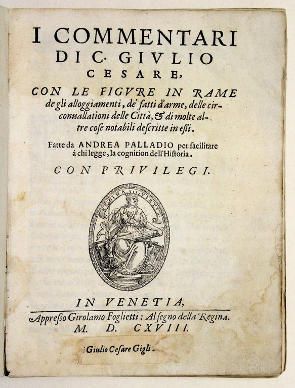 I Commentari di Giulio Cesare, con le figure in rame …