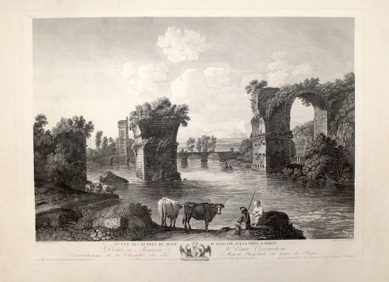Iere Vüe des ruines du Pont d'Auguste sur la Nera …
