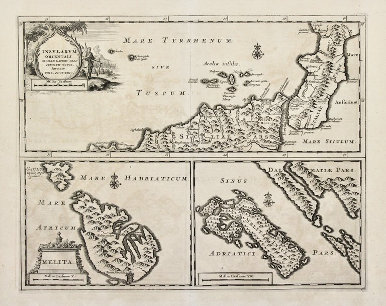 Insularum orientali, Siciliae lateri objacentium typus – Melita - Melita …