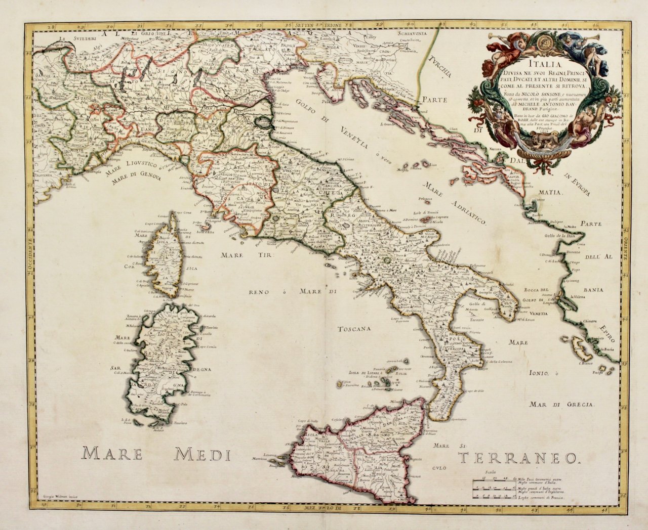Italia divisa ne' suoi Regni, Principati, Ducati, et atri Dominii, …