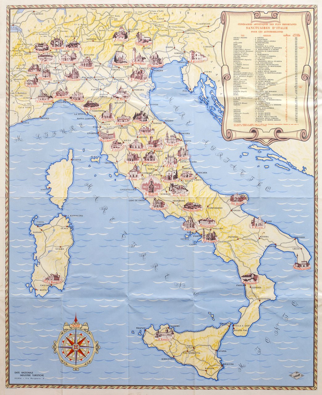 Itinéraires artistiques des plus importants sanctuaires d'Italie