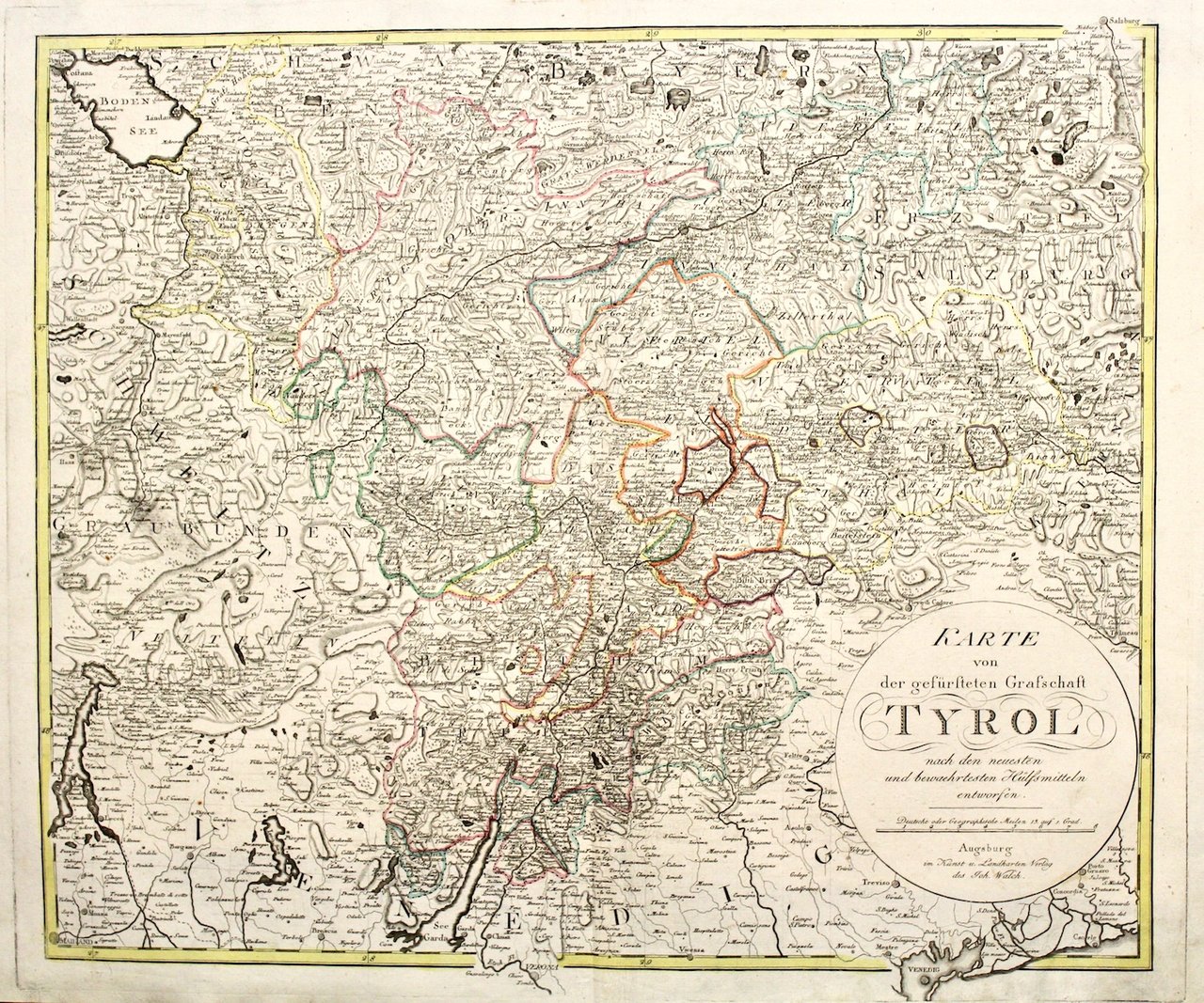 Karte von der gefürsteten Grafschaft Tyrol nach den neuesten und … | Immagine principale