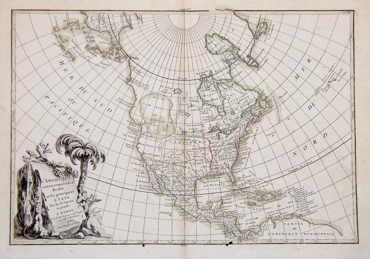 L'Amerique Septentrionale divisée en ses principaux etats.