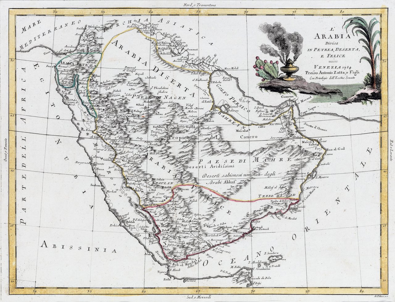 L'Arabia divisa in petrea, deserta e felice