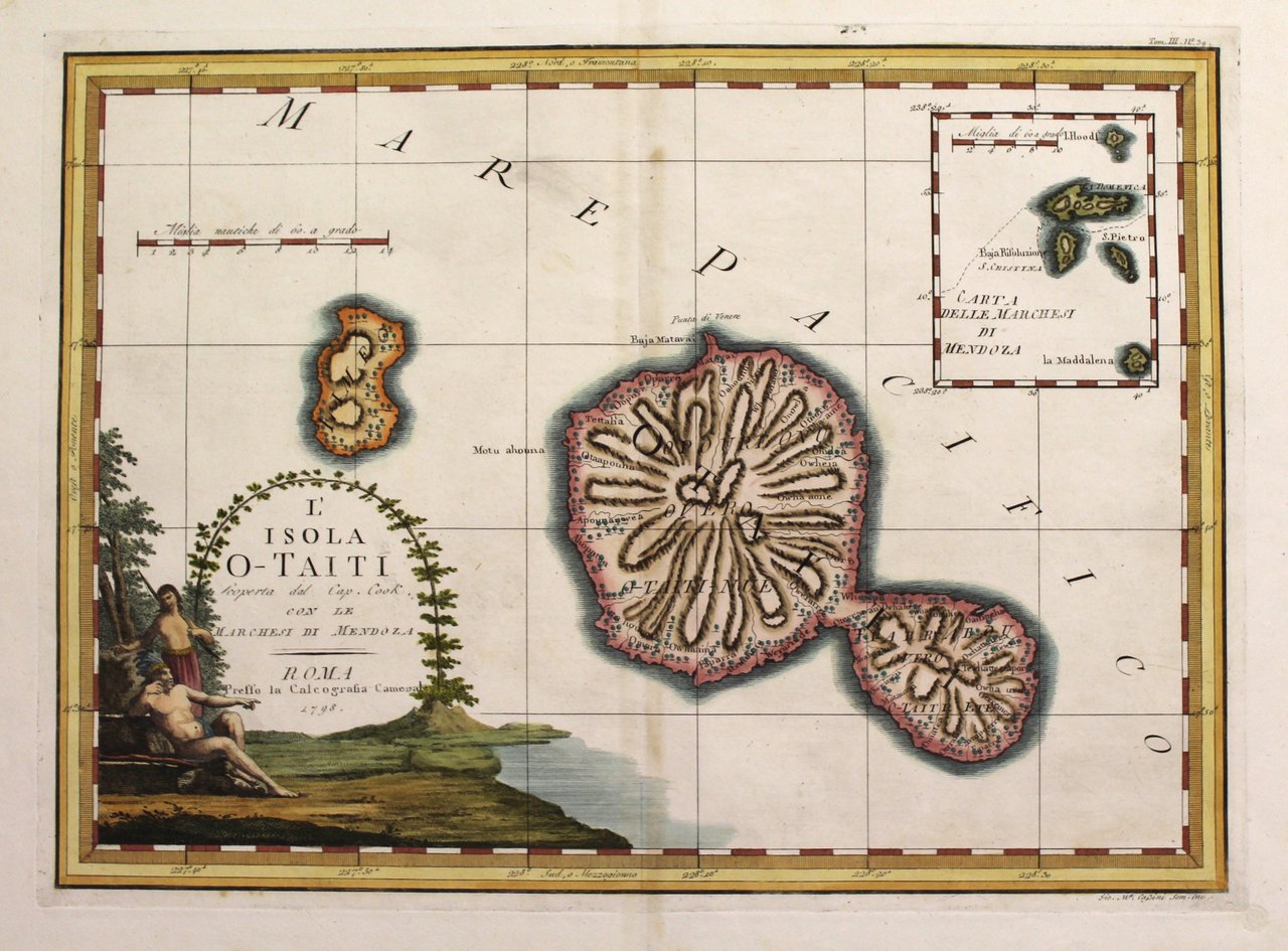 L'isola O-Taiti scoperta dal Cap. Cook con le Marchesi de …