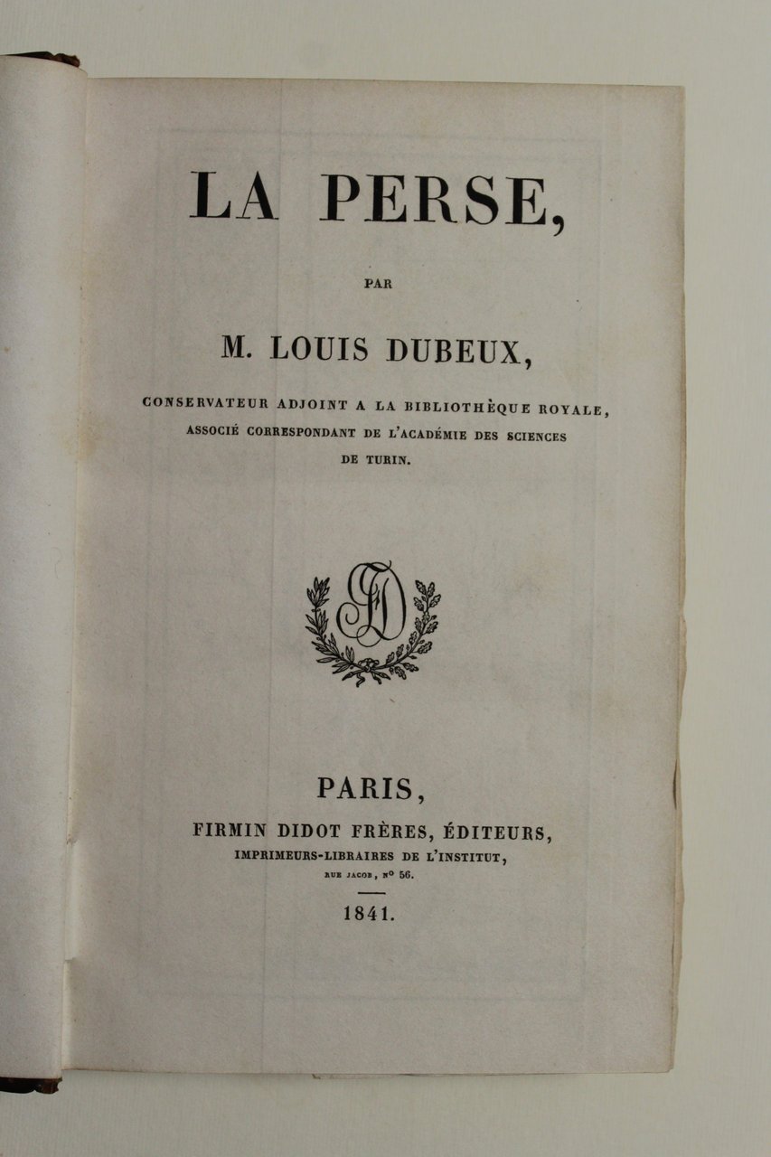 L'Univers. Histoire et description de tous les peuples. La Perse