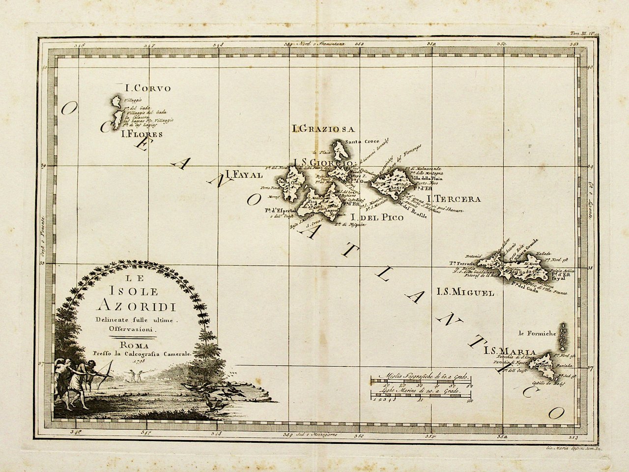 Le isole Azoridi delineate sulle ultime osservazioni