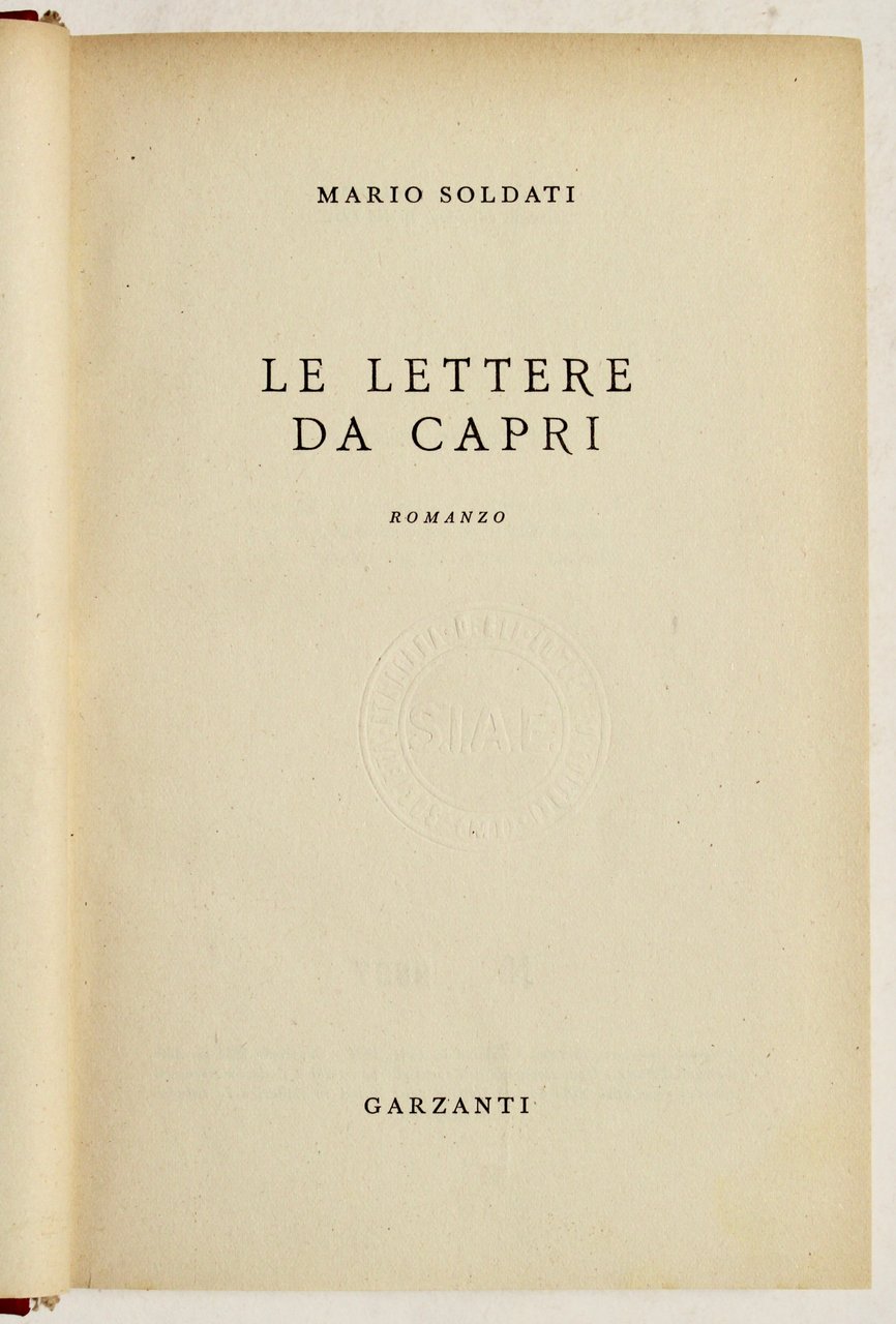 Le lettere da Capri Romanzo