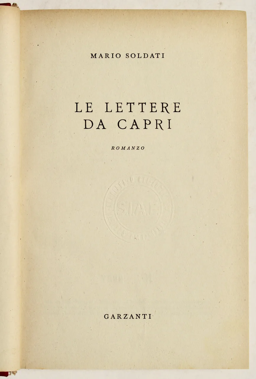 Le lettere da Capri Romanzo | Immagine principale