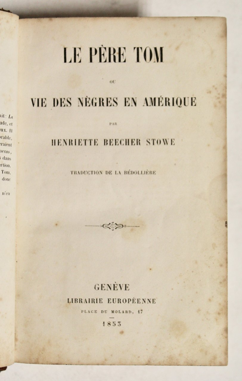 Le père Tom ou vie des nègres en Amérique.
