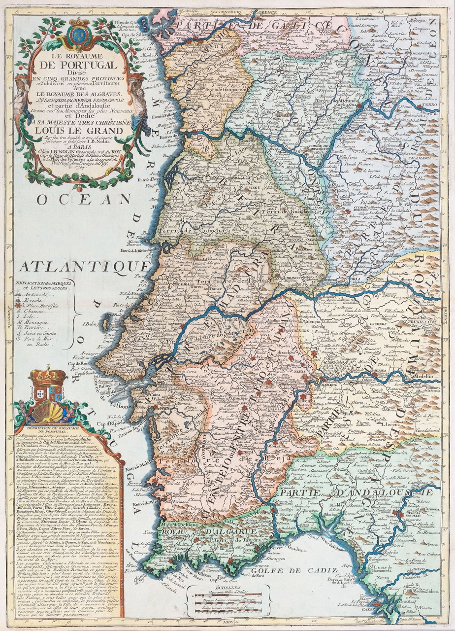 Le Royaume de Portugal divisé en cing grand provinces