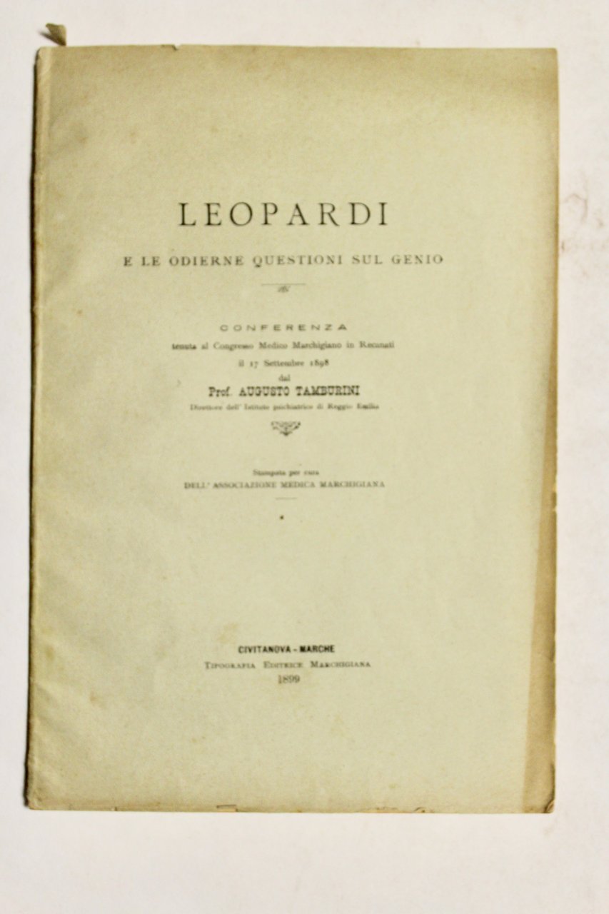Leopardi e le odierne questioni sul genio.
