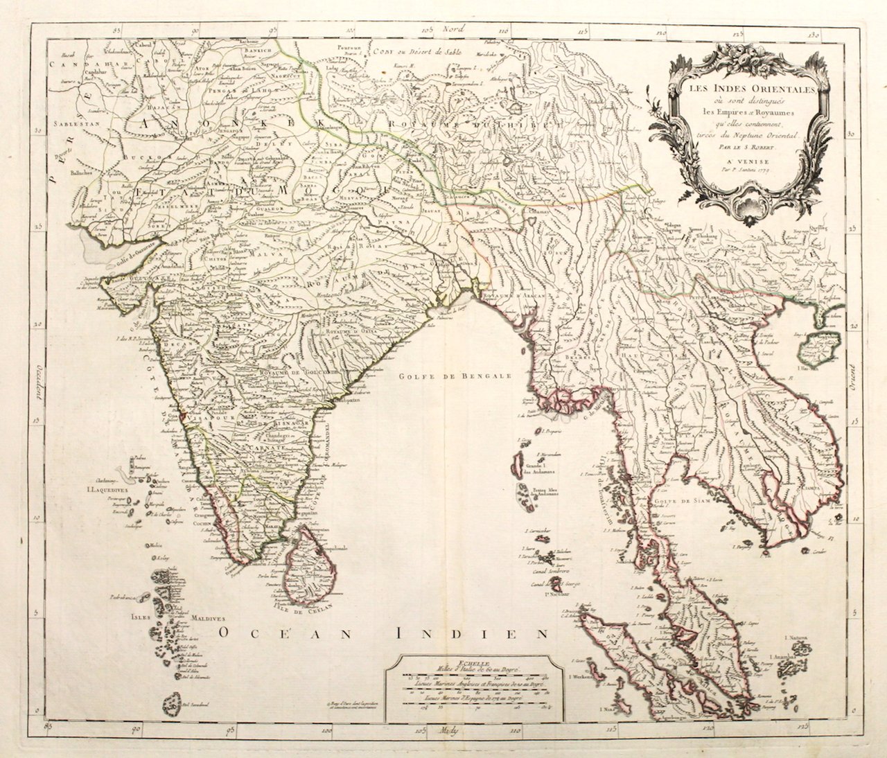 Les Indes orientales où sont distingués les empires et royaumes.