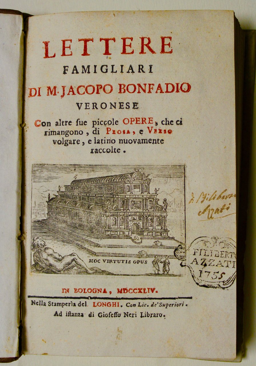 Lettere famigliari…con altre piccole opere, che ci rimangono, di prosa, …