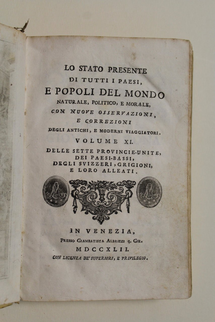 Lo Stato presente di tutti i Paesi, e Popoli del …