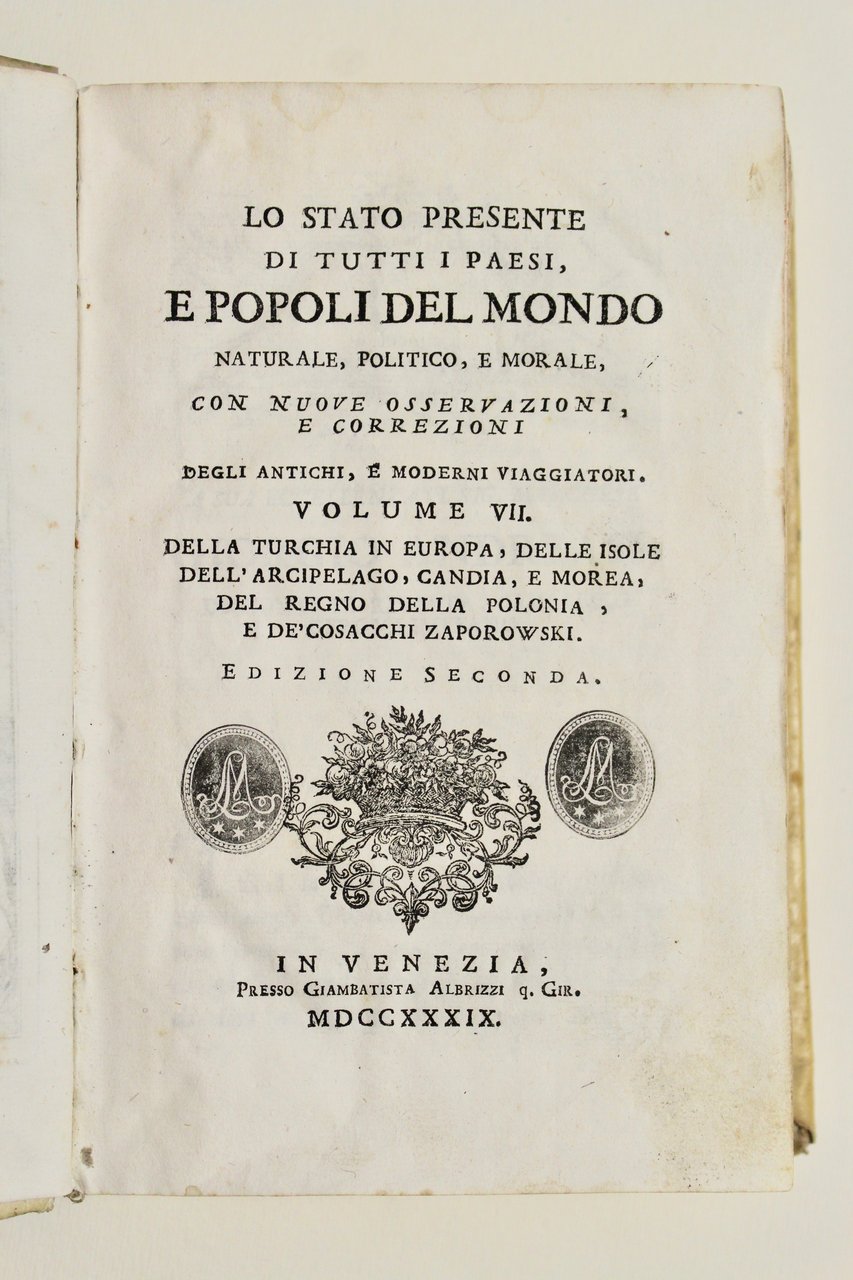 Lo stato presente di tutti i paesi e popoli del …