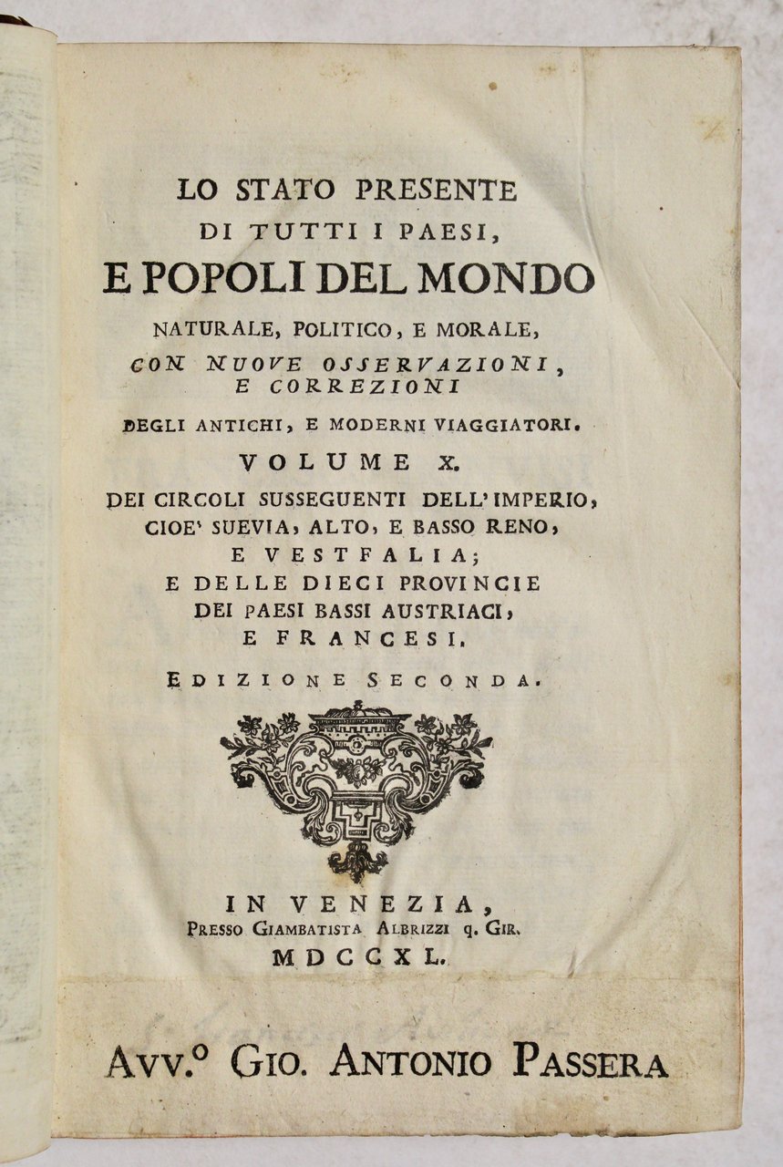 Lo stato presente di tutti i paesi e popoli del …
