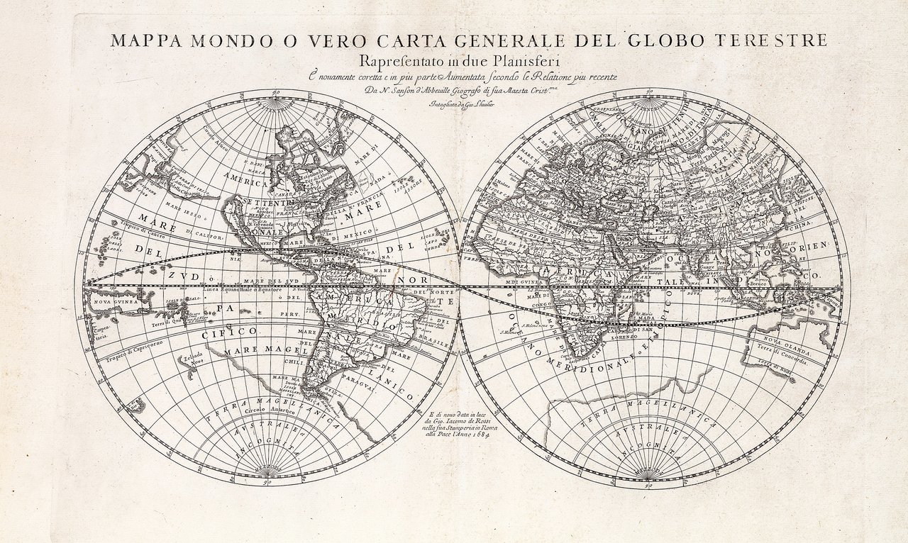 Mappa mondo o vero carta generale del globo terrestre rapresentato … | Immagine principale