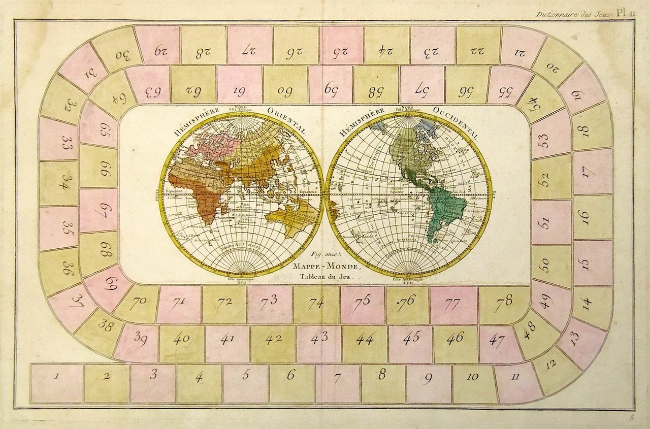 Mappe-Monde. Tableau du jeu.