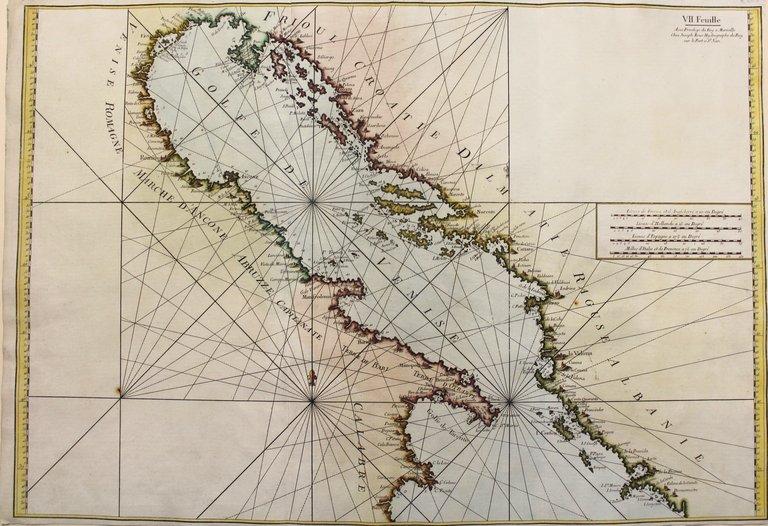 Adriatico Carte de la mer Mediterranée en douze feuilles: VII …