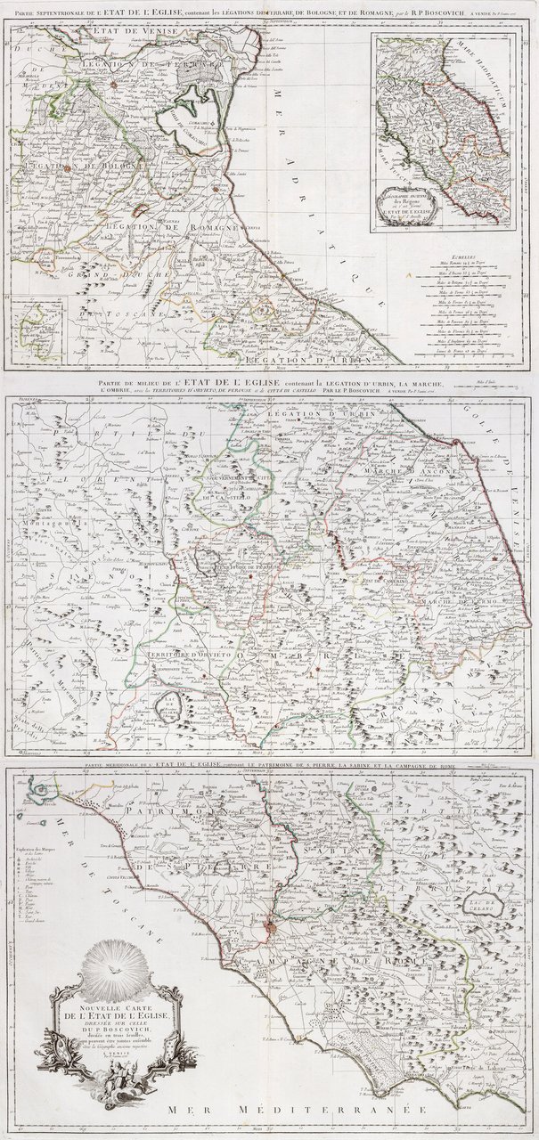 Nouvelle carte de l'Etat de l'Eglise dressée sur celle du …